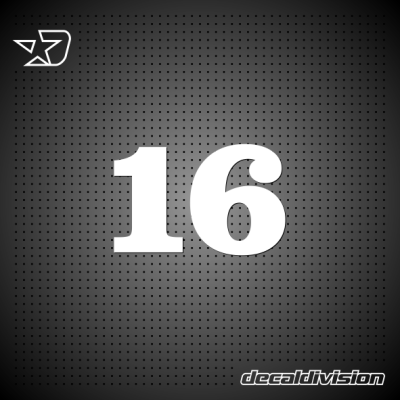 Birthday Number 16 Sticker